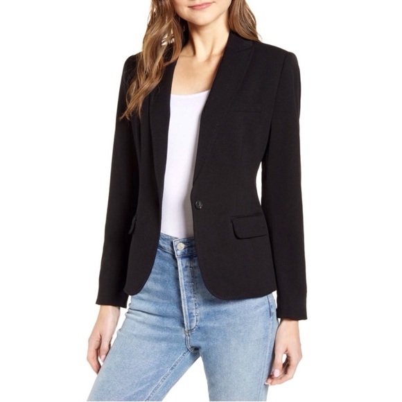 Vince Camuto Nina Classic Notched Collar Black Blazer New! - Picture 1 of 9